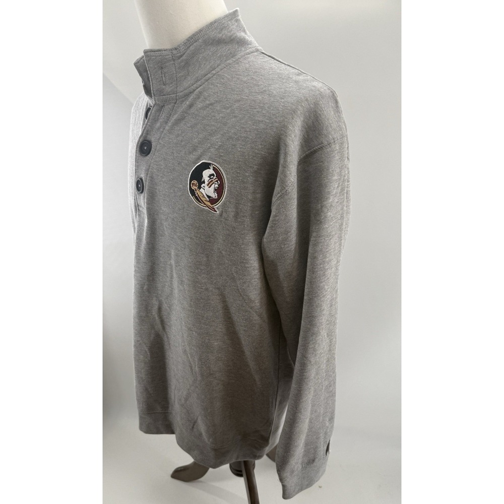 Champion FSU Florida State Seminoles Gray Mens Mock Neck Sweatshirt Large NEW - Picture 10 of 10